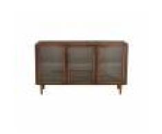 Meubles & Design Buffet bas 150cm vitré en bois de manguier