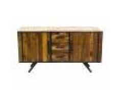 Zago Buffet enfilade bois et métal 2 portes 3 tiroirs