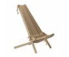EcoFurn Chilienne pliante en frne massif huilée grise