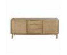 Maisons du Monde Buffet enfilade 2 portes et 3 tiroirs finition blanchi