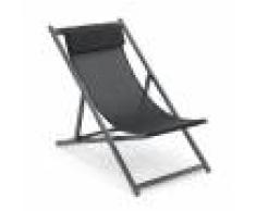Oviala Chilienne avec repose tte 1 place en aluminium noir