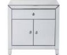 Kare Design Commode 2 portes 1 tiroir en verre miroir