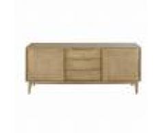 Maisons du Monde Buffet enfilade 2 portes et 3 tiroirs finition blanchi