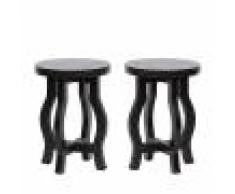 Bepurehome 2 sellettes en bois noir