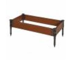 Outsunny Carré potager de jardin panneaux modulables HDPE marron