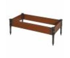 Outsunny Carré potager de jardin panneaux modulables HDPE marron