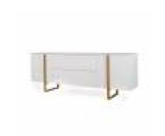 Meubles & Design Buffet bas moderne 2 portes Blanc