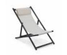 Oviala Chilienne avec repose tte 1 place en aluminium blanc