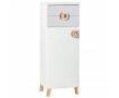 Armoire enfant Chloé - Gris - H139 cm