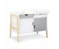 Commode bébé 3 en 1 blanc Hugo - H81 cm