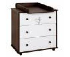 Commode bébé Girafe - Noyer - H85 cm l86 cm