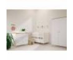 Pack chambre bébé SCANDI lit 140 + armoire + commode -