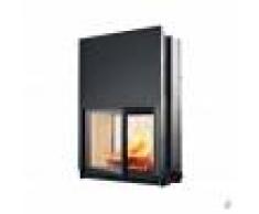EDILKAMIN Double Cheminée à bois Vitre des deux côtés 12kW A