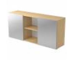 hjh OFFICE PRO KAPA 1780 Sideboard avec portes coulissantes - Érable/Argent Buffet