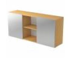 hjh OFFICE PRO KAPA 1780 Sideboard avec portes coulissantes - Hêtre/Argent Buffet
