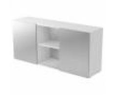 hjh OFFICE PRO KAPA 1780 Sideboard avec portes coulissantes - Buffet blanc/argent