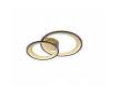 TRIO Lighting Plafonniers 2 cercles noir et or LED GRANADA de TrioLighting