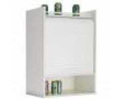 Simmob Meuble de Cuisine Blanc 1 Rideau 3 Niches