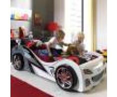 NOUVOMEUBLE Lit voiture blanche pour enfant BRADY