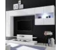 NOUVOMEUBLE Meuble TV mural design blanc laqué PICERNO