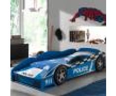 NOUVOMEUBLE Lit 70 x 140 cm voiture de police bleue POLICEMAN