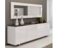 NOUVOMEUBLE Enfilade design laqué blanc 200 cm LAUREA, 3 portes - 1 tiroir