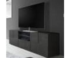 NOUVOMEUBLE Grand meuble TV design gris laqué design SANDREA 2