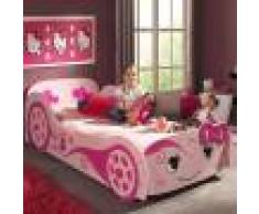 NOUVOMEUBLE Lit voiture enfant rose LOVELY