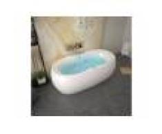 Uéva Design Baignoire balnéo ovale ilot MATEA Avec Jets standard - Blanc