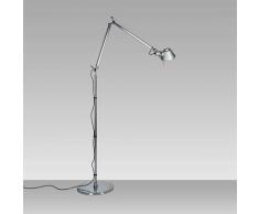 TOLOMEO MICRO FLOOR-Lampe de lecture LED H109-172cm aluminium anodisé Artemide - designé par Michele De Lucchi & Giancarlo Fassina