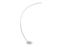 CURVE-Lampe de lecture LED Métal H120cm acier satiné Sompex