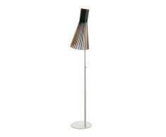 SECTO-Lampadaire Bois H185cm bouleau laqué noir et acier noir Secto Design - designé par Seppo Koho