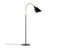BELLEVUE AJ7-Lampe de lecture H130cm noir laiton doré & Tradition - designé par Arne Jacobsen