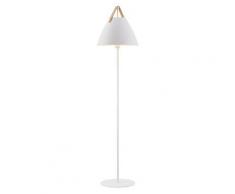 STRAP-Lampadaire Métal/Cuir H153cm Blanc Design For The People - designé par BJØRN+BALLE