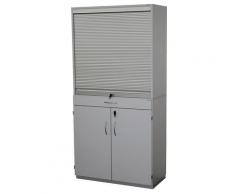 Armoire de tri à rideaux avec caisson h x l x p 1864 x 913 x 440 mm, 18 casiers | EUROKRAFTpro