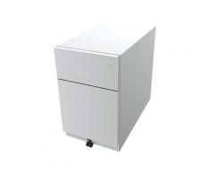 Caisson roulant Note™, avec 1 tiroir pour DS, 1 tiroir universel h x l x p 495 x 300 x 565 mm, avec barre servant de poignée | BISLEY