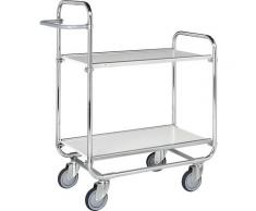 Chariot de préparation de commandes KM8000 2 tablettes, 4 roulettes | Kongamek