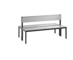 Banc de vestiaire BASIC PLUS double face surface de l'assise en stratifié HPL, mi-haut | CP