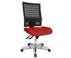 Chaise de bureau pivotante dossier résille noir | Topstar
