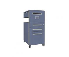 Meuble de rangement mobile Bite™ avec 1 tableau blanc, à ouvrable à droite avec 2 tiroirs universels et 1 classeur pour dossiers suspendus | BISLEY