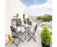 Hespéride Table de balcon repliable Fira Graphite Jardin