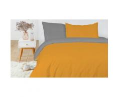 Pack de linge de lit bicolore: Rose-gris / 160 x 200 cm