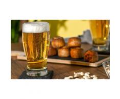 Lot de 8 verres à bière modèle pinte à bord tulipe