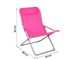 Chilienne 3 positions avec coussin fuchsia