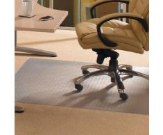 Tapis de chaise rectangulaire en PVC - protection moquette - transparent 120 x 150 cm