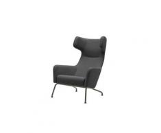 Fauteuil HAVANA à oreilles en microfibre gris graphite SOFTLINE
