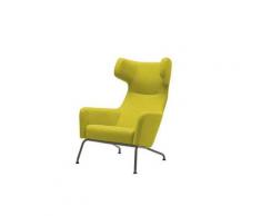 Fauteuil HAVANA à oreilles en microfibre jaune SOFTLINE