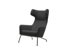 Fauteuil HAVANA à oreilles en tissu gris SOFTLINE