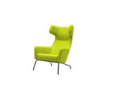 Fauteuil HAVANA à oreilles en microfibre vert anis SOFTLINE