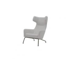 Fauteuil HAVANA à oreilles en tissu gris clair SOFTLINE